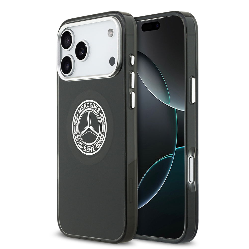 Apple iPhone 17 Pro Max Uyumlu Kılıf Mercedes Benz Orjinal Lisanslı M-safe Şarj Özellikli Çift Katmanlı PC Nostaljik Yıldız Dizayn Kapak