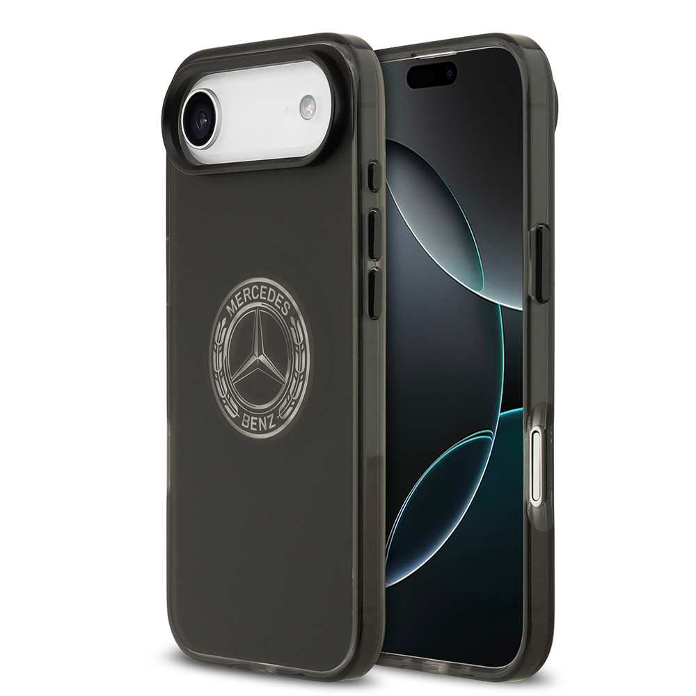 Apple iPhone 17 Air Uyumlu Kılıf Mercedes Benz Orjinal Lisanslı M-safe Şarj Özellikli Buzlu PC Nostaljik Yıldız Dizayn Kapak