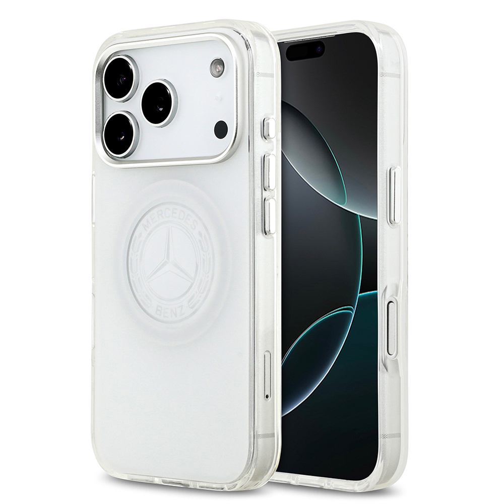 Apple iPhone 17 Pro Uyumlu Kılıf Mercedes Benz Orjinal Lisanslı M-safe Şarj Özellikli Buzlu PC Nostaljik Yıldız Dizayn Kapak