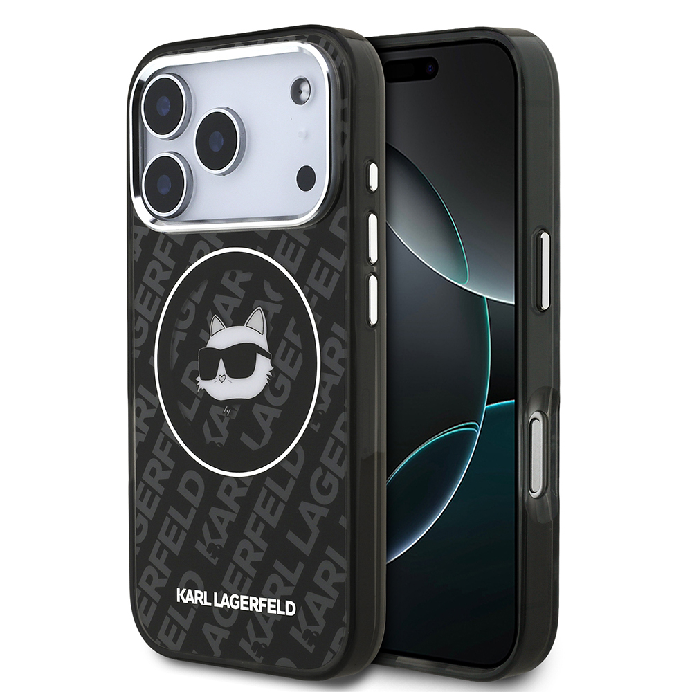 [RNZ-TA126232] Apple iPhone 17 Pro Uyumlu Kılıf Karl Lagerfeld Orjinal Lisanslı IML Baskılı Choupette Heads Kapak