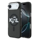 Apple iPhone 17 Air Uyumlu Kılıf Karl Lagerfeld Orjinal Lisanslı Parlayan Simli Karl & Choupette Sketch Logo Kapak