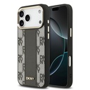 Apple iPhone 17 Pro Max Uyumlu Kılıf DKNY Orjinal Lisanslı M-safe Şarj Özellikli 3D Yazılı Checkered Pattern Kapak