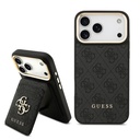 Apple iPhone 17 Pro Max Uyumlu Kılıf Guess Orjinal Lisanslı M-safe Şarj Özellikli 4G Metal Büyük Logolu Kartlıklı Kapak