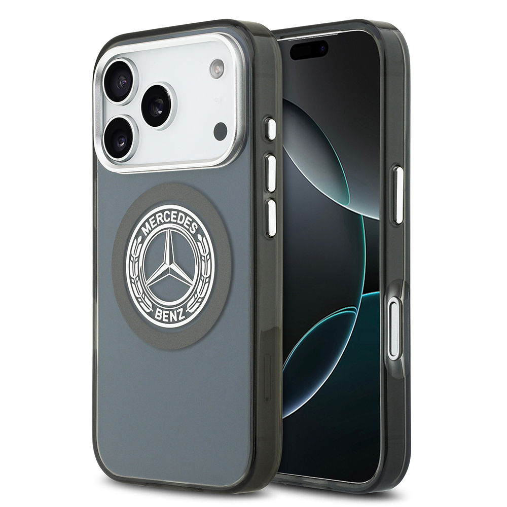 Apple iPhone 17 Pro Uyumlu Kılıf Mercedes Benz Orjinal Lisanslı M-safe Şarj Özellikli Çift Katmanlı PC Nostaljik Yıldız Dizayn Kapak