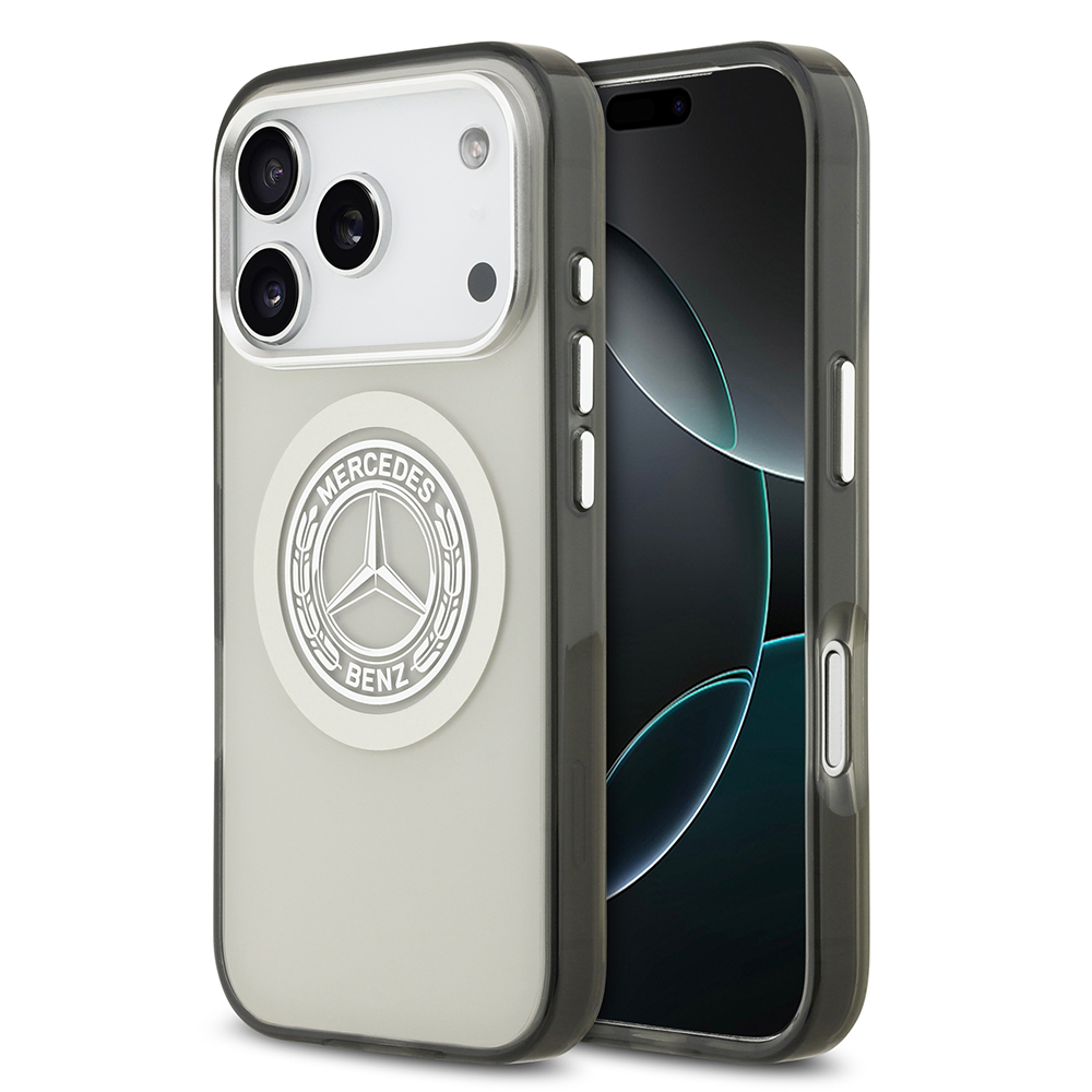 Apple iPhone 17 Pro Uyumlu Kılıf Mercedes Benz Orjinal Lisanslı M-safe Şarj Özellikli Çift Katmanlı PC Nostaljik Yıldız Dizayn Kapak