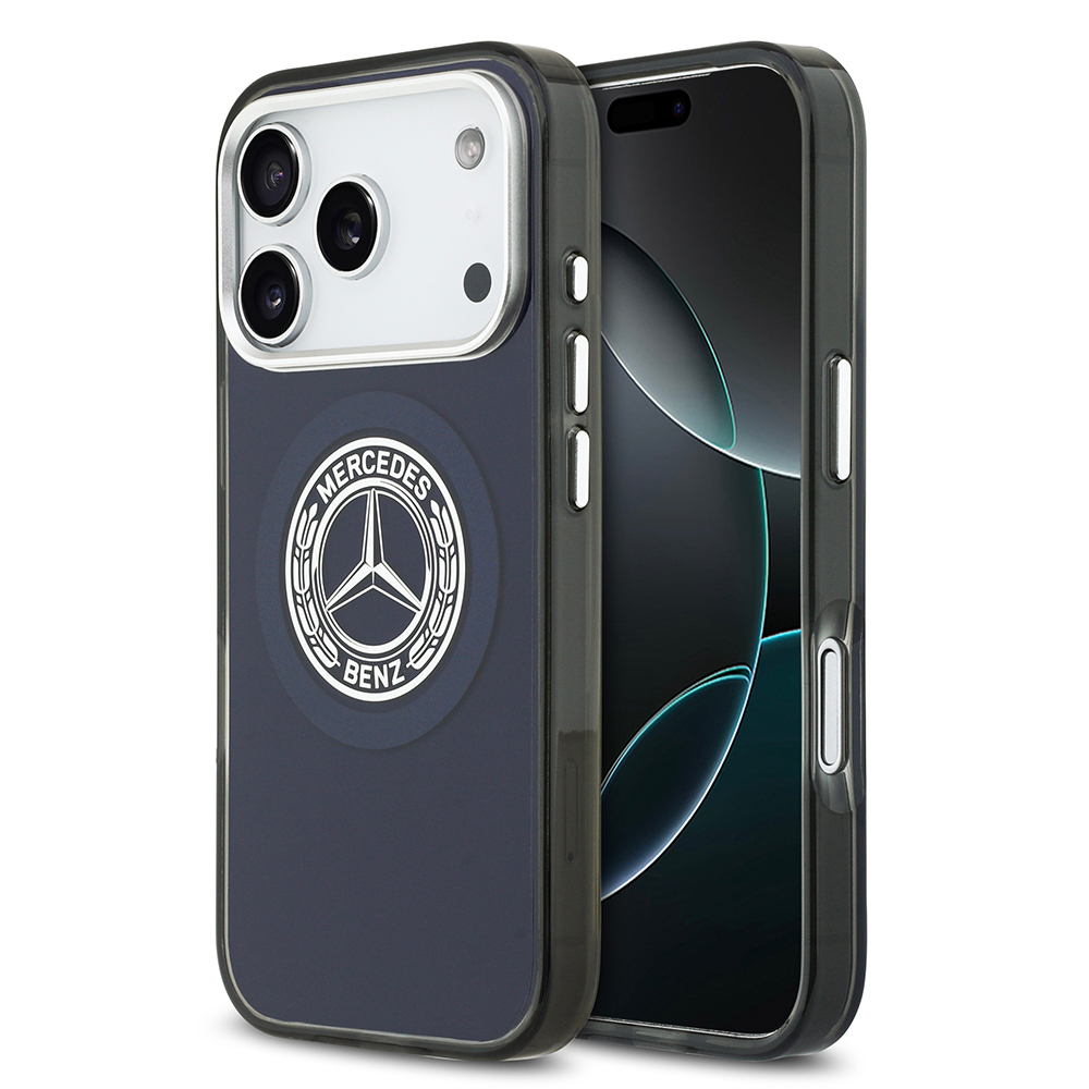 Apple iPhone 17 Pro Uyumlu Kılıf Mercedes Benz Orjinal Lisanslı M-safe Şarj Özellikli Çift Katmanlı PC Nostaljik Yıldız Dizayn Kapak