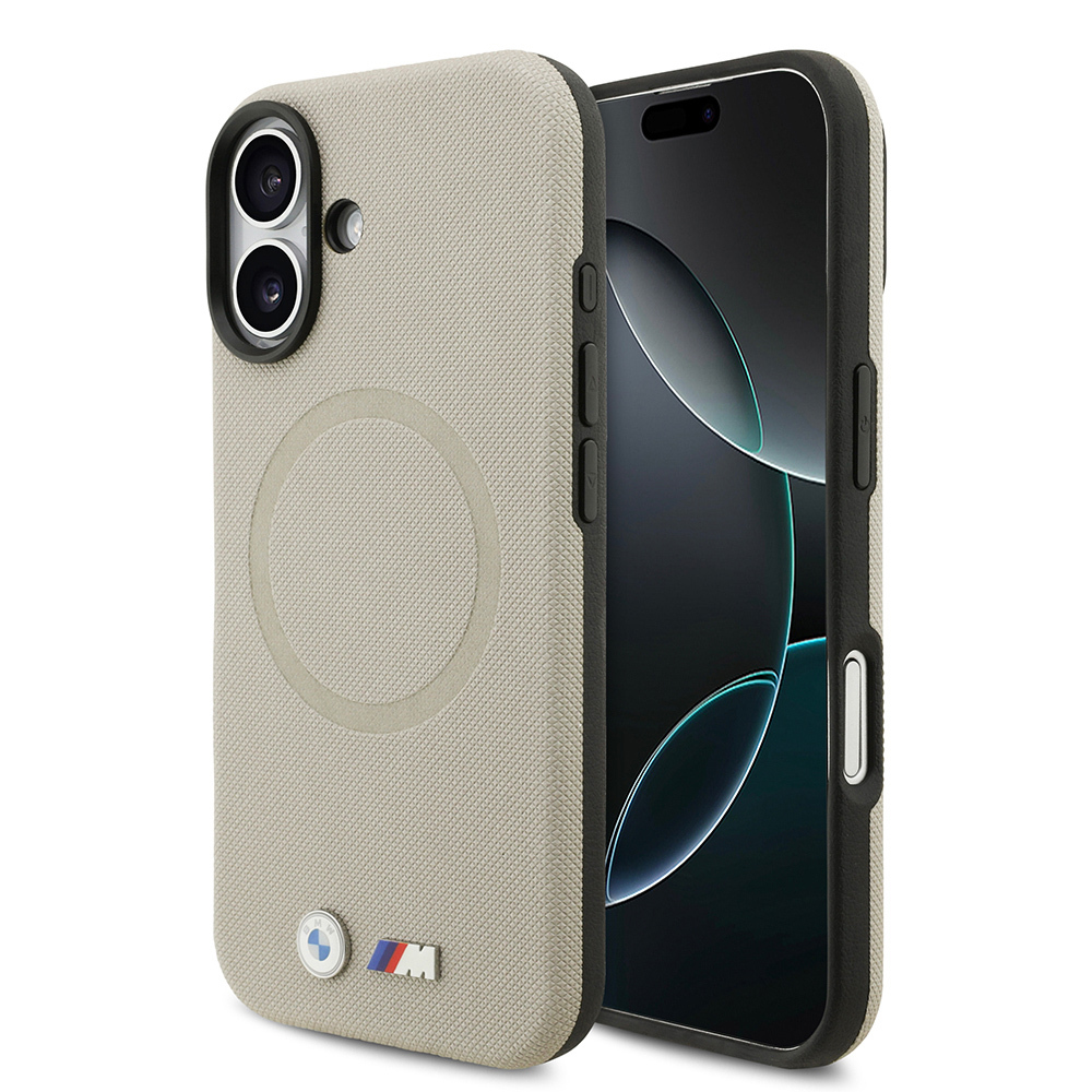 Apple iPhone 17 Uyumlu Kılıf BMW Orjinal Lisanslı M-safe Şarj Özellikli Metal Logolu Delikli M Dizayn Deri Kapak