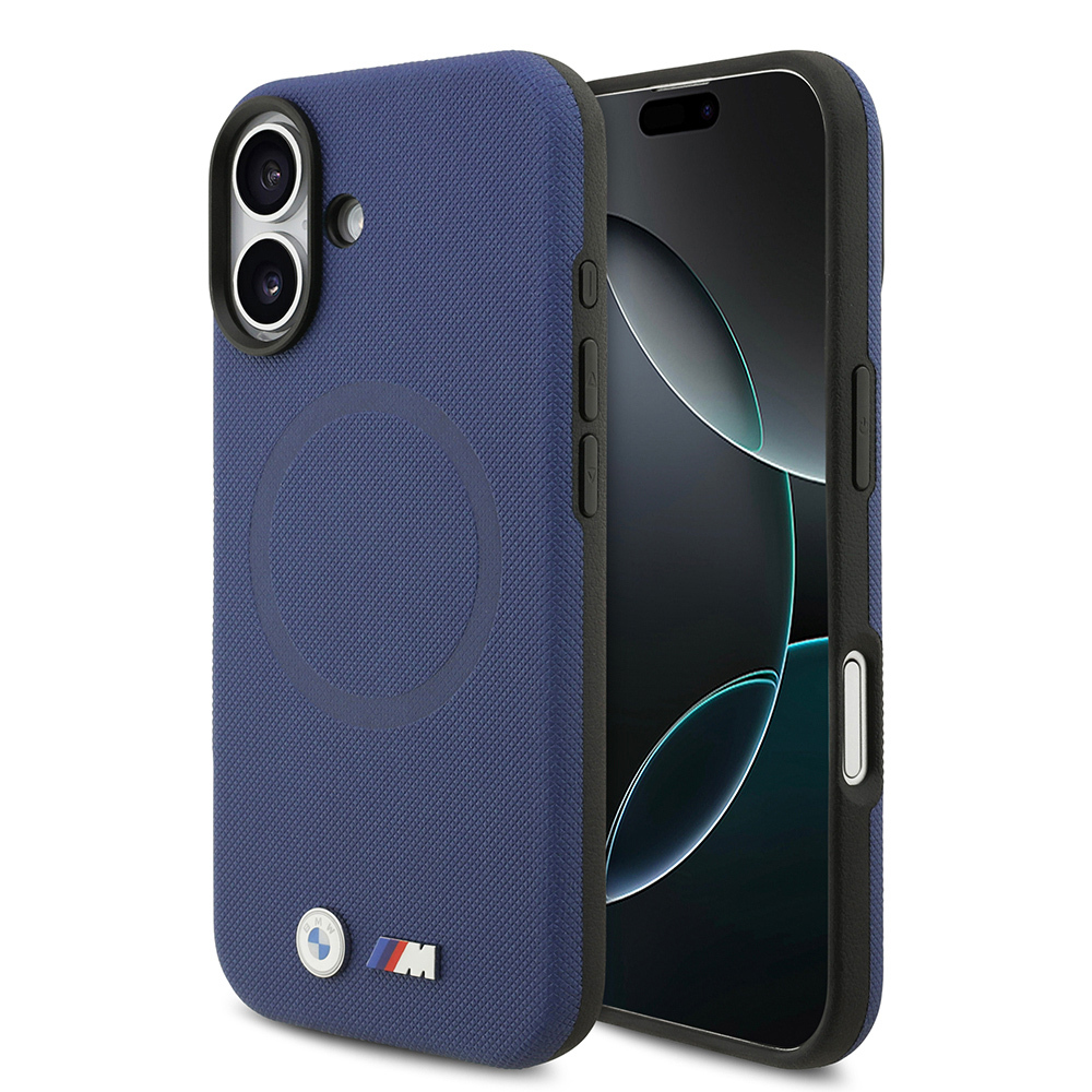 Apple iPhone 17 Uyumlu Kılıf BMW Orjinal Lisanslı M-safe Şarj Özellikli Metal Logolu Delikli M Dizayn Deri Kapak
