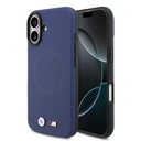 Apple iPhone 17 Uyumlu Kılıf BMW Orjinal Lisanslı M-safe Şarj Özellikli Metal Logolu Delikli M Dizayn Deri Kapak