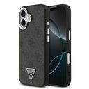 Apple iPhone 17 Uyumlu Kılıf Guess Orjinal Lisanslı M-safe Şarj Özellikli Gümüş Metal Kamera Çerçeveli Üçgen Logo 4G Desenli Kapak