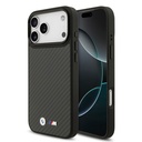 Apple iPhone 17 Pro Max Uyumlu Kılıf BMW Orjinal Lisanslı M-safe Şarj Özellikli Karbon Fiber Metal Logolu Kevlar Kapak
