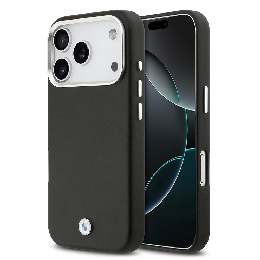 Apple iPhone 17 Pro Uyumlu Kılıf BMW Orjinal Lisanslı M-safe Şarj Özellikli Metal Logolu Tam Kaplama Deri Kapak