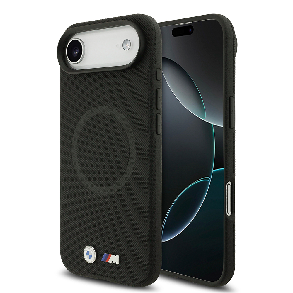 Apple iPhone 17 Air Uyumlu Kılıf BMW Orjinal Lisanslı M-safe Şarj Özellikli Metal Logolu Delikli M Dizayn Deri Kapak