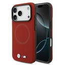 Apple iPhone 17 Pro Uyumlu Kılıf BMW Orjinal Lisanslı M-safe Şarj Özellikli Metal Logolu Delikli M Dizayn Deri Kapak