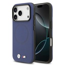 Apple iPhone 17 Pro Uyumlu Kılıf BMW Orjinal Lisanslı M-safe Şarj Özellikli Metal Logolu Delikli M Dizayn Deri Kapak
