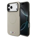 Apple iPhone 17 Pro Max Uyumlu Kılıf BMW Orjinal Lisanslı M-safe Şarj Özellikli Metal Logolu Delikli M Dizayn Deri Kapak