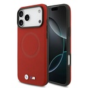 Apple iPhone 17 Pro Max Uyumlu Kılıf BMW Orjinal Lisanslı M-safe Şarj Özellikli Metal Logolu Delikli M Dizayn Deri Kapak