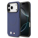 Apple iPhone 17 Pro Max Uyumlu Kılıf BMW Orjinal Lisanslı M-safe Şarj Özellikli Metal Logolu Delikli M Dizayn Deri Kapak