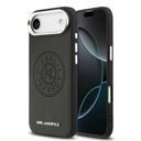 Apple iPhone 17 Air Uyumlu Kılıf Karl Lagerfeld Orjinal Lisanslı M-safe Şarj Özellikli Delikli Tasarım Metal Logolu PU Deri Kapak