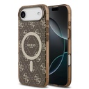 Apple iPhone 17 Air Uyumlu Kılıf Guess Orjinal Lisanslı M-safe Şarj Özellikli IML Baskılı Klasik Logolu 4G Desenli Kapak