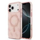 Apple iPhone 17 Pro Uyumlu Kılıf Guess Orjinal Lisanslı M-safe Şarj Özellikli IML Baskılı Klasik Logolu 4G Desenli Kapak