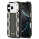 Apple iPhone 17 Pro Uyumlu Kılıf DKNY Orjinal Lisanslı M-safe Şarj Özellikli 3D Yazılı Checkered Pattern Kapak