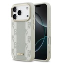 Apple iPhone 17 Pro Uyumlu Kılıf DKNY Orjinal Lisanslı M-safe Şarj Özellikli 3D Yazılı Checkered Pattern Kapak