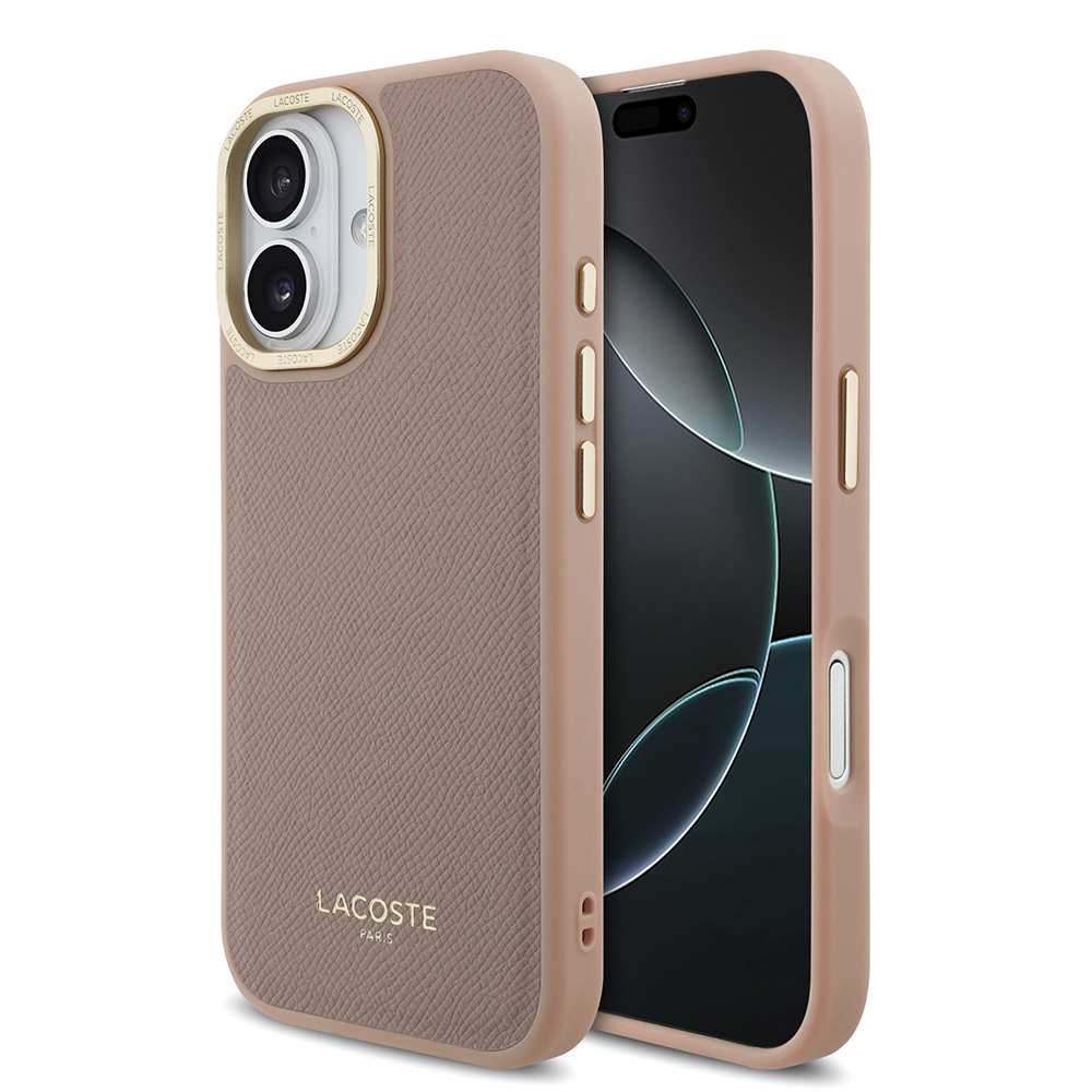 Apple iPhone 17 Uyumlu Kılıf Lacoste Orjinal Lisanslı M-safe Şarj Özellikli Champs Elysees PU Deri Tasarımlı Kapak