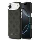 Apple iPhone 17 Air Uyumlu Kılıf Guess Orjinal Lisanslı M-safe Şarj Özellikli Sıcak Baskılı Klasik Yazı Logolu PU Deri Peony Kapak