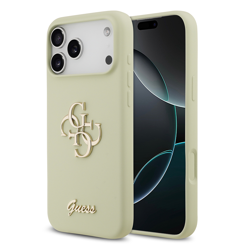 Apple iPhone 17 Pro Max Uyumlu Kılıf Guess Orjinal Lisanslı Grained Yazı Logolu Kapak