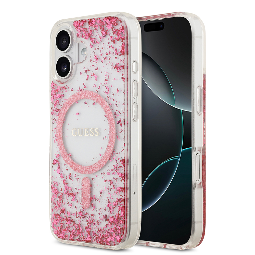 Apple iPhone 17 Uyumlu Kılıf Guess Orjinal Lisanslı M-safe Şarj Özellikli Transparan Resin Bottom Kapak