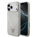 Apple iPhone 17 Pro Max Uyumlu Kılıf Guess Orjinal Lisanslı M-safe Şarj Özellikli Metal Kamera Çerçeveli Üçgen Logolu Glitter Kapak