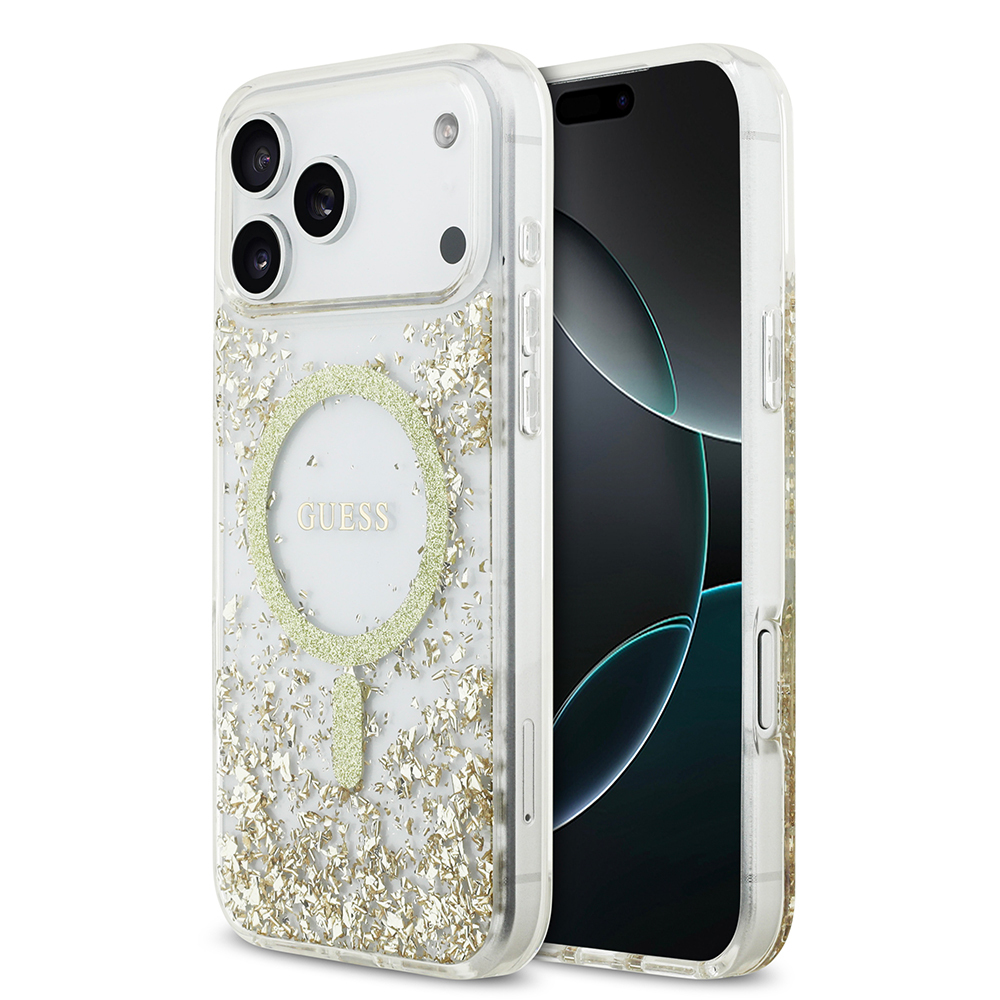 Apple iPhone 17 Pro Max Uyumlu Kılıf Guess Orjinal Lisanslı M-safe Şarj Özellikli Transparan Resin Bottom Kapak