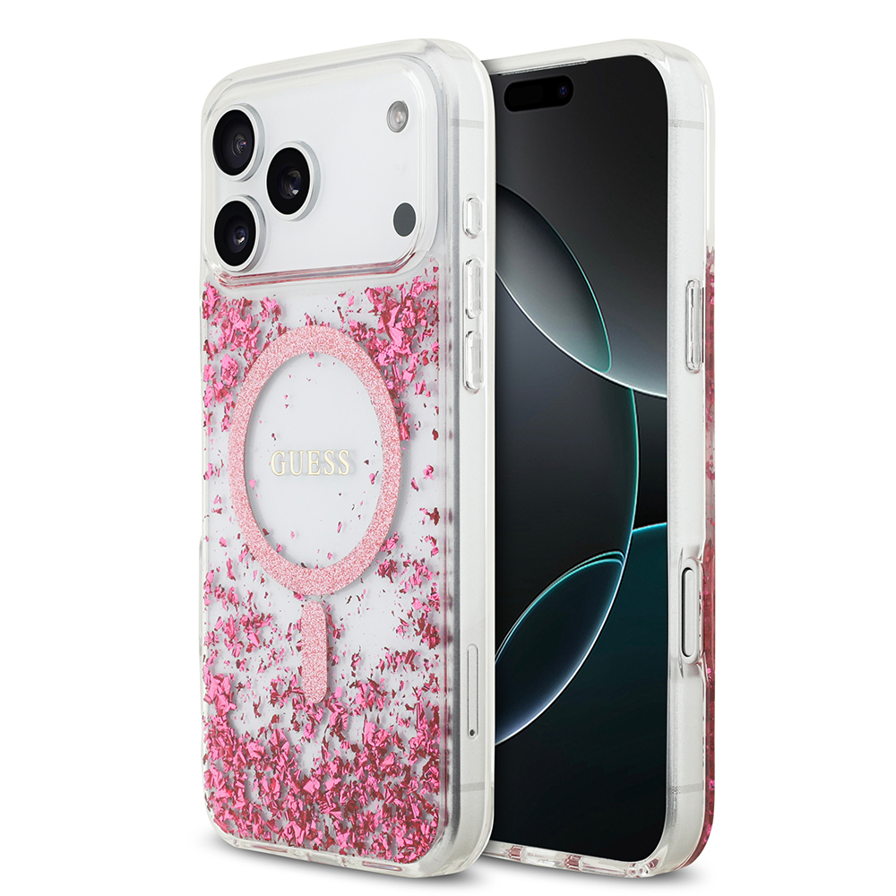 Apple iPhone 17 Pro Max Uyumlu Kılıf Guess Orjinal Lisanslı M-safe Şarj Özellikli Transparan Resin Bottom Kapak