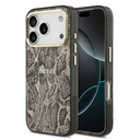Apple iPhone 17 Pro Uyumlu Kılıf Guess Orjinal Lisanslı M-safe Şarj Özellikli Yazı Logolu Python Desenli Kapak