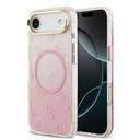 Apple iPhone 17 Air Uyumlu Kılıf Guess Orjinal Lisanslı M-safe Şarj Özellikli 4G Desenli Simli Silikon Kapak