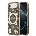 Apple iPhone 17 Air Uyumlu Kılıf Guess Orjinal Lisanslı M-safe Şarj Özellikli IML Peony ve 4G Desenli Klasik Logolu Kapak