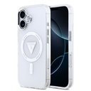 Apple iPhone 17 Uyumlu Kılıf Guess Orjinal Lisanslı M-safe Şarj Özellikli IML Baskılı Üçgen Logolu Metal Kamera Çerçeveli Kapak