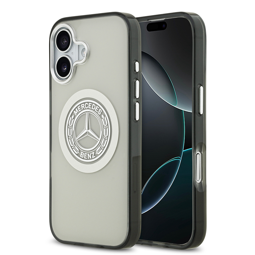 Apple iPhone 17 Uyumlu Kılıf Mercedes Benz Orjinal Lisanslı M-safe Şarj Özellikli Çift Katmanlı PC Nostaljik Yıldız Dizayn Kapak