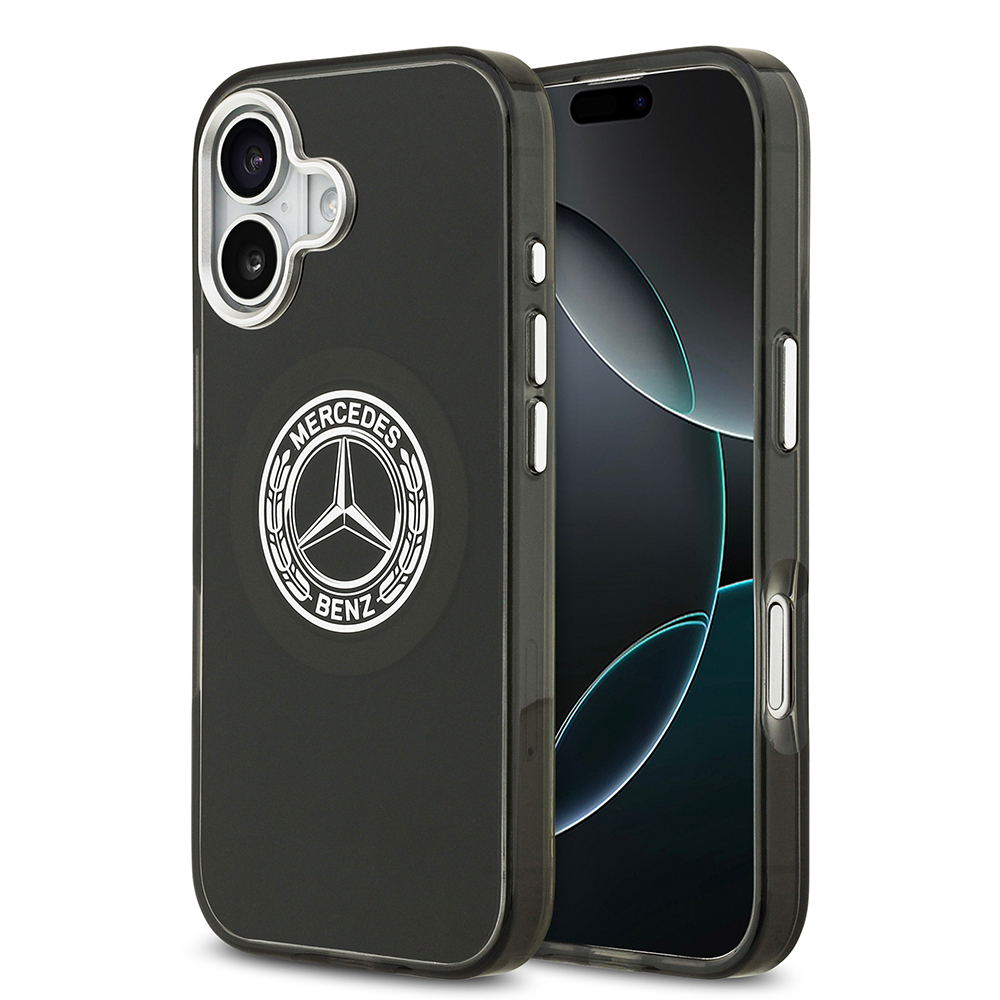 Apple iPhone 17 Uyumlu Kılıf Mercedes Benz Orjinal Lisanslı M-safe Şarj Özellikli Çift Katmanlı PC Nostaljik Yıldız Dizayn Kapak