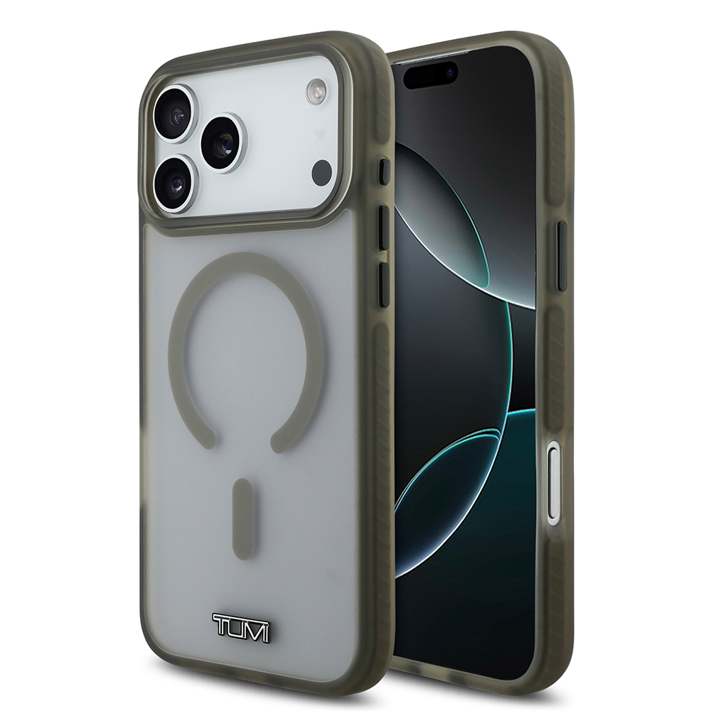 Apple iPhone 17 Pro Max Uyumlu Kılıf TUMI Orjinal Lisanslı M-safe Şarj Özellikli Buzlu Transparan Kapak