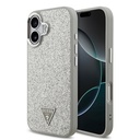 Apple iPhone 17 Uyumlu Kılıf Guess Orjinal Lisanslı M-safe Şarj Özellikli Metal Kamera Çerçeveli Üçgen Logolu Glitter Kapak