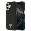 Apple iPhone 17 Uyumlu Kılıf Guess Orjinal Lisanslı M-safe Şarj Özellikli Metal Kamera Çerçeveli Üçgen Logolu Glitter Kapak