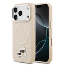 Apple iPhone 17 Pro Max Uyumlu Kılıf Karl Lagerfeld Orjinal Lisanslı M-safe Şarj Özellikli Metal Kamera ve Buton Tasarımlı K&C PU Deri Kapak