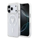 Apple iPhone 17 Pro Uyumlu Kılıf Guess Orjinal Lisanslı M-safe Şarj Özellikli IML Baskılı Üçgen Logolu Metal Kamera Çerçeveli Kapak