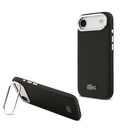 Apple iPhone 17 Air Uyumlu Kılıf Lacoste Orjinal Lisanslı M-safe Şarj Özellikli PU Pike Desenli Standlı Metal Logolu Kapak