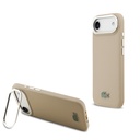 Apple iPhone 17 Air Uyumlu Kılıf Lacoste Orjinal Lisanslı M-safe Şarj Özellikli PU Pike Desenli Standlı Metal Logolu Kapak
