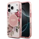 Apple iPhone 17 Pro Max Uyumlu Kılıf Guess Orjinal Lisanslı M-safe Şarj Özellikli Flower Tonal Circle Kapak