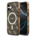 Apple iPhone 17 Uyumlu Kılıf Guess Orjinal Lisanslı M-safe Şarj Özellikli IML Baskılı Klasik Logolu 4G Desenli Kapak