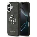 Apple iPhone 17 Uyumlu Kılıf Guess Orjinal Lisanslı Gümüş Metal Kamera Çerçeveli 4G Desenli Metal Büyük 4G ve Yazı Logolu Kapak